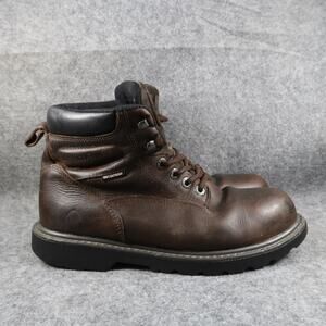 Wolverine Work Boots Shoes Mens 8.5 Safety Toe Leather 6" Lace Up Waterproof